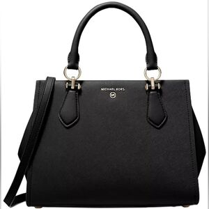NEW MICHAEL Michael KorsMarilyn Medium Leather Satchel Black